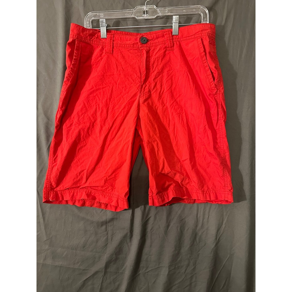 Columbia Mens Red Cotton Casual Outdoor Hiking Shorts Size 32W 10L RN 69724